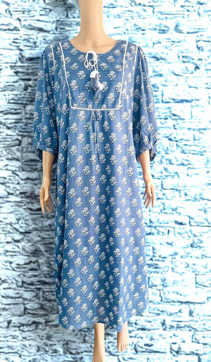 ViryaByUrbi Cotton Dress - Dark Grey