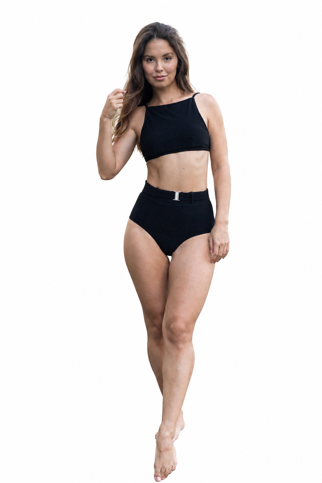 VBU-Avisa 1-Pc- Black Pantelleria High Neck Bikini Set