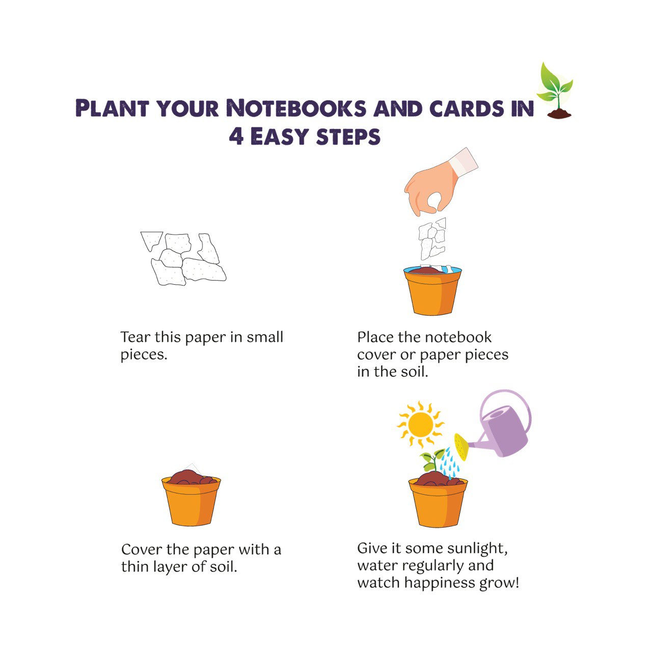 Purple & Pure Plantable Seed Card | Buy at The Green Collective