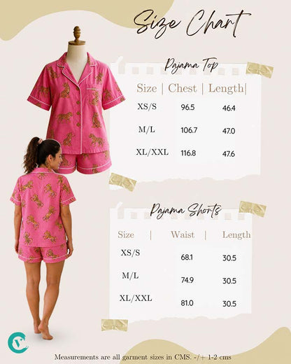 ViryaByUrbi 3-Pc Cotton PJ Shorts Set - Pink