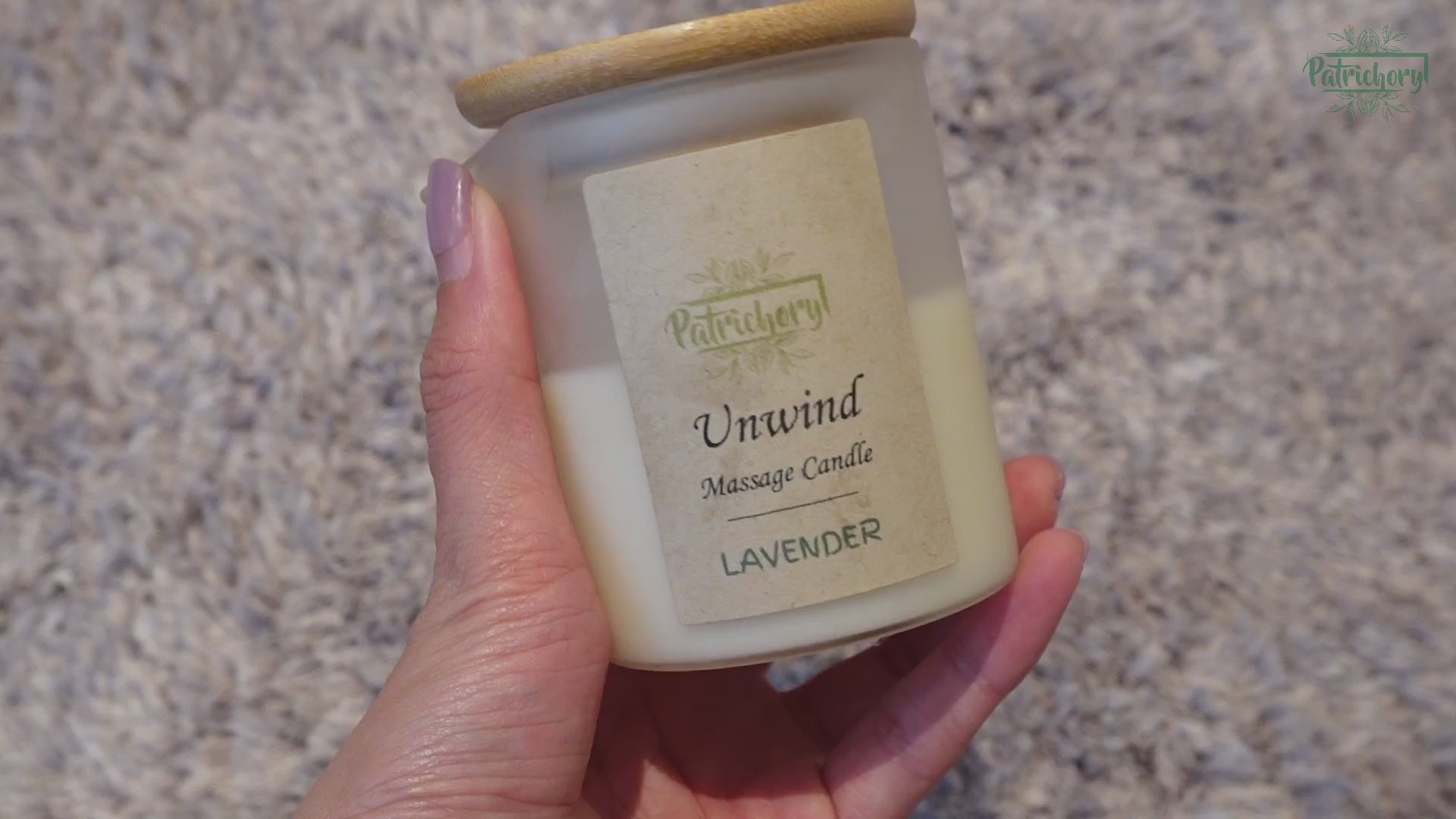 Patrichory Unwind Lavender Massage Candle | Home fragrances | The Green Collective SG