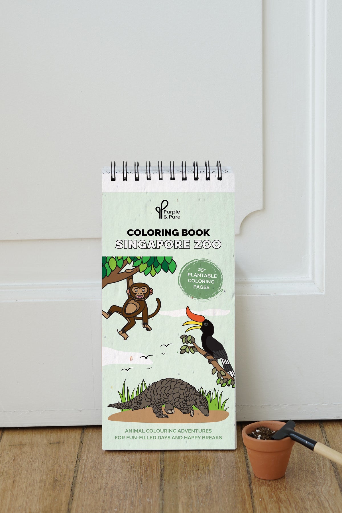 Purple & Pure Singapore Zoo plantable colouring book
