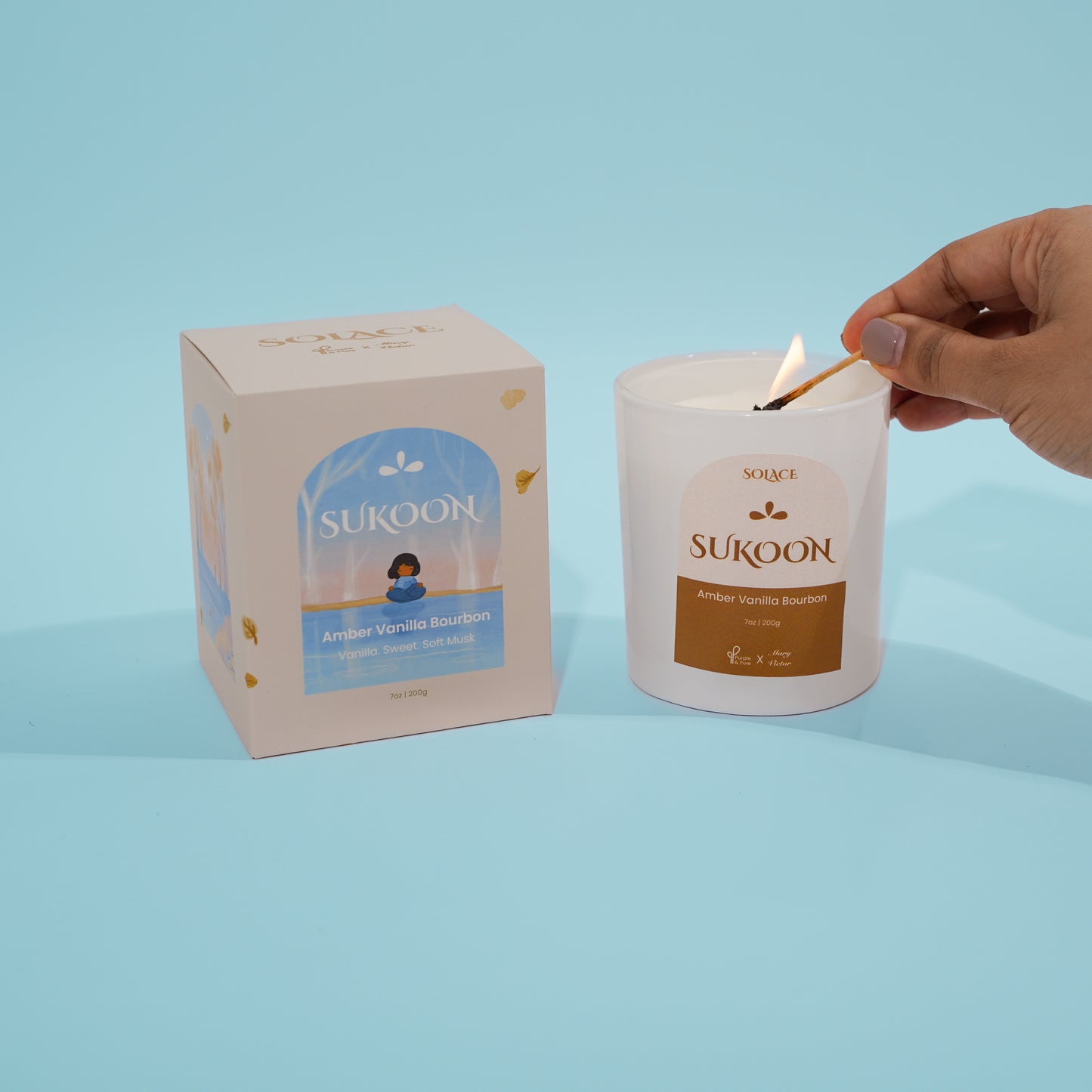 Purple & Pure Solace collection - Scented Soy Candle