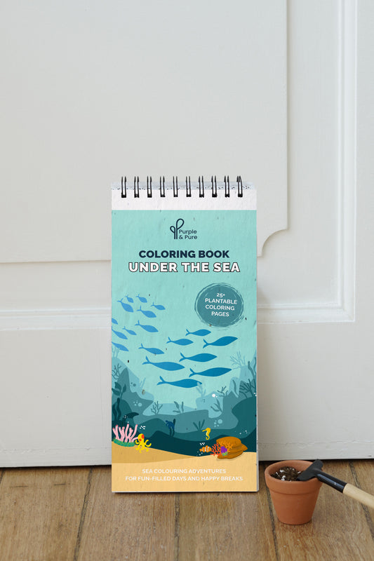 Purple & Pure Under the Sea Plantable Colouring book
