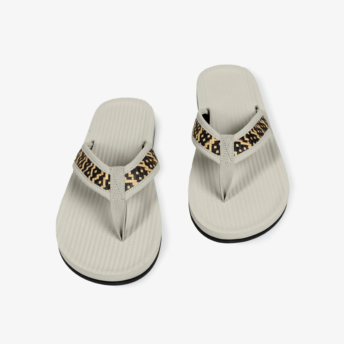 Indosole Handep Womens Flip Flops Handmade Artisan Weave Sea Salt/Gegatas