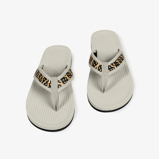 Indosole Handep Womens Flip Flops Handmade Artisan Weave Sea Salt/Gegatas