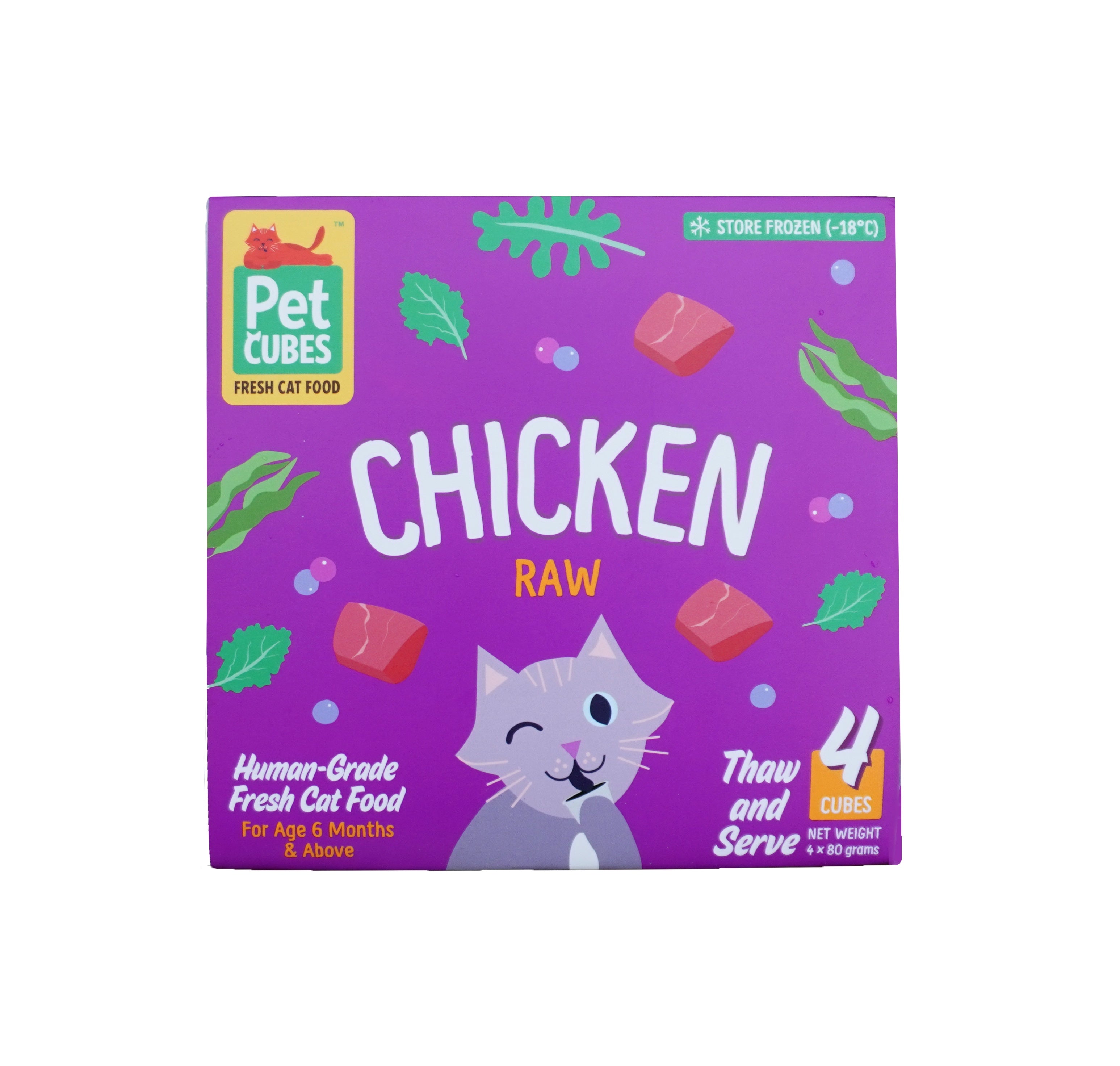 PetCubes Raw Cat Food Chicken 100g
