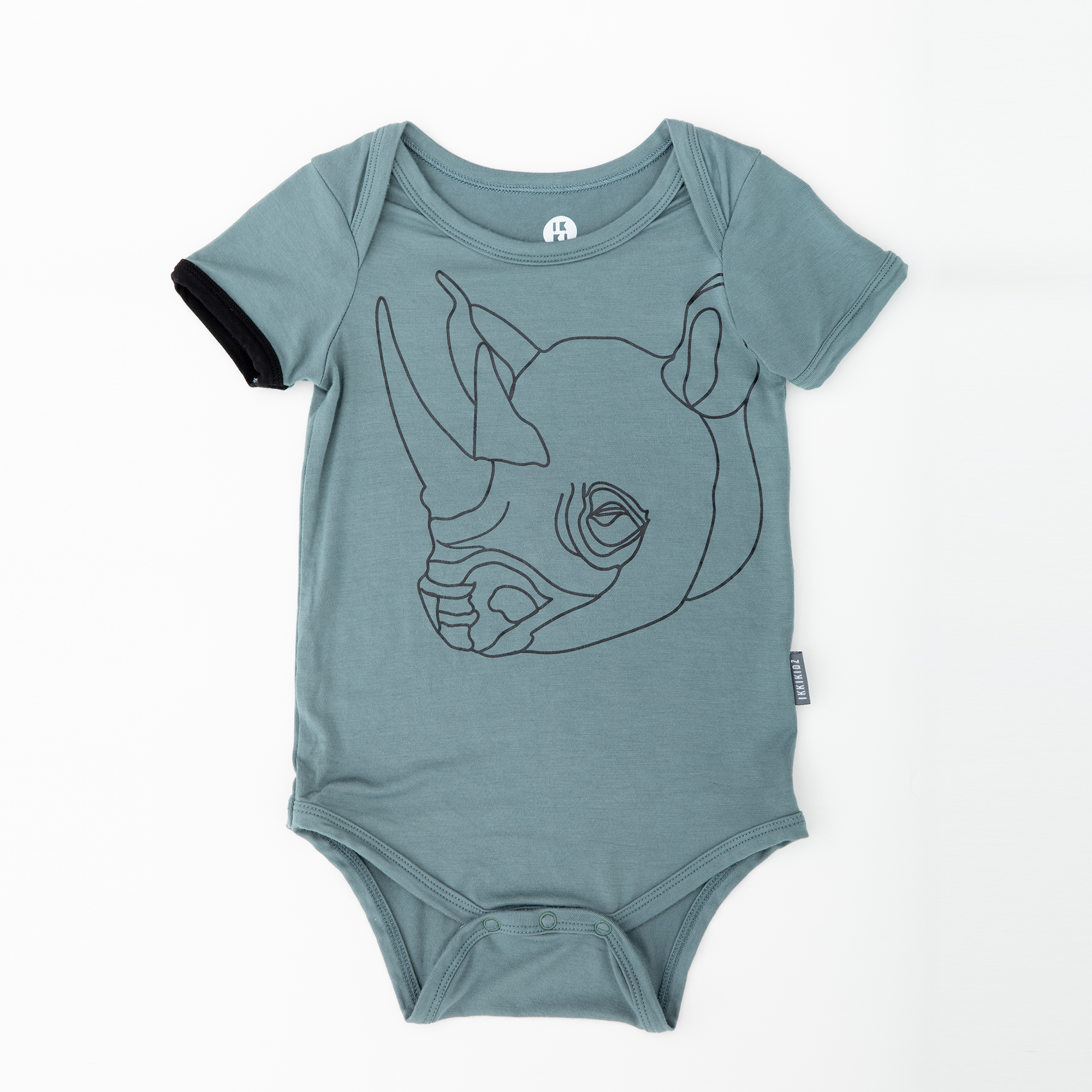 rhino short sleeve baby onesie