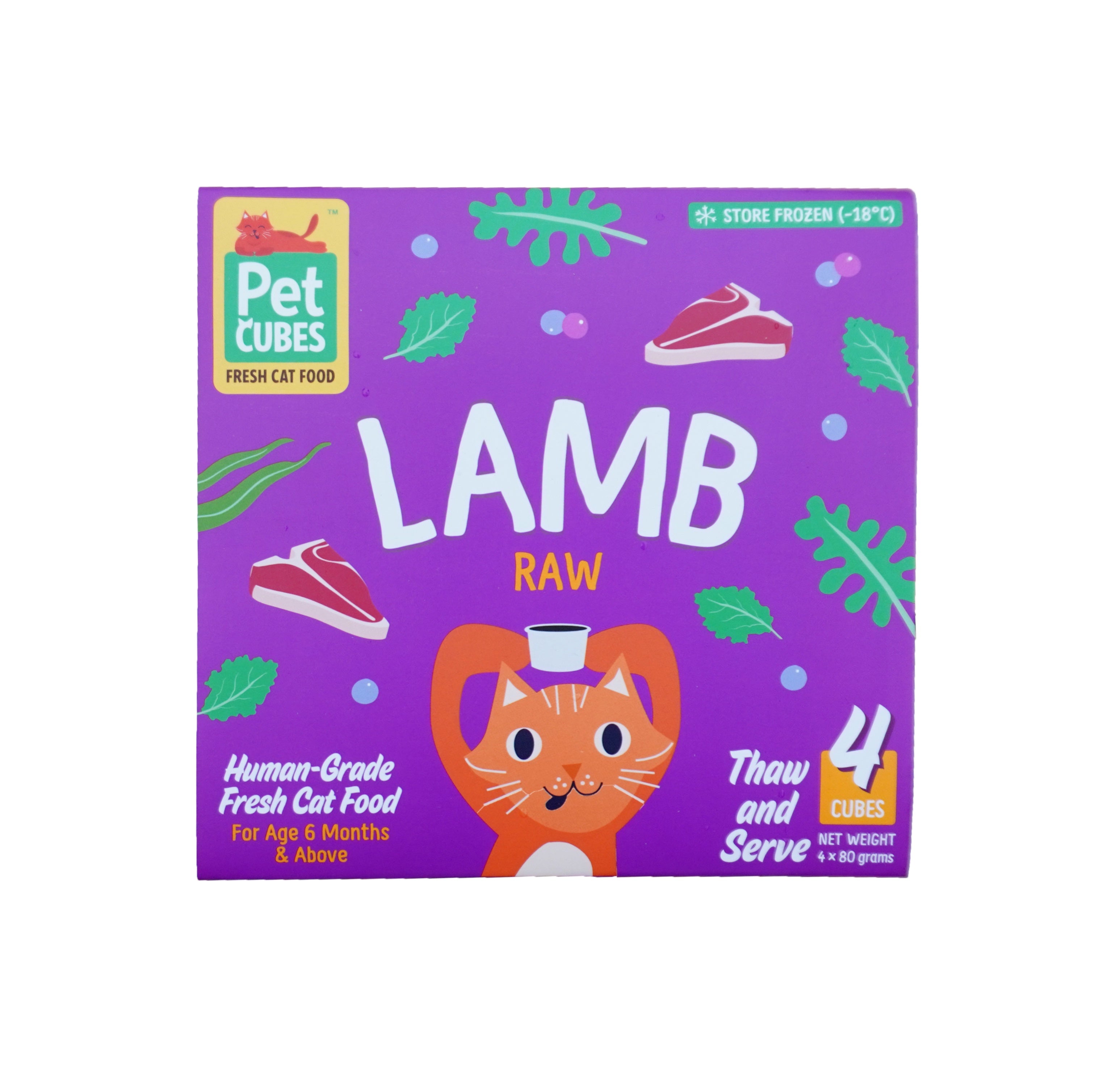 PetCubes Raw Cat Food Lamb 100g
