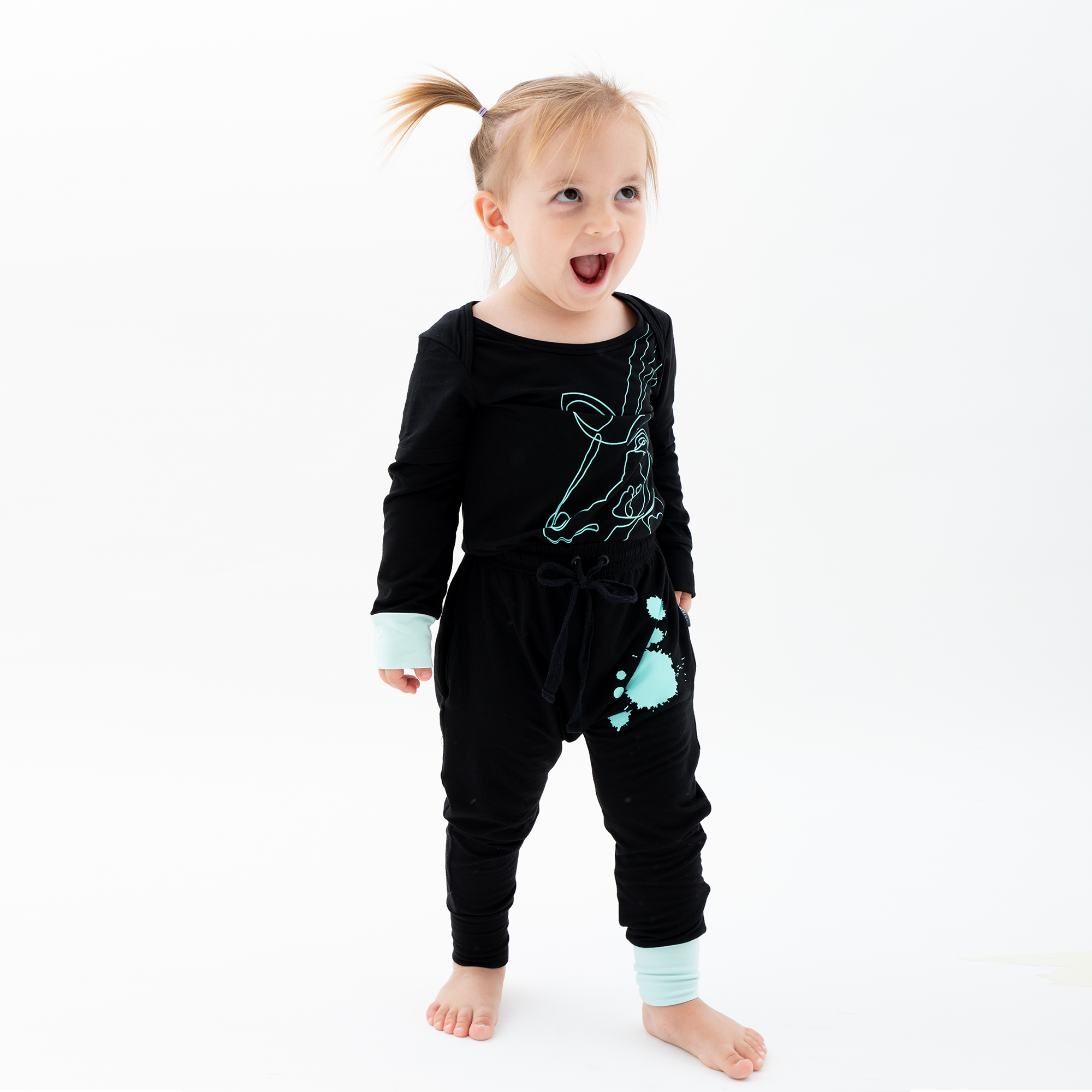 Saola Long Sleeve Onesie by ikkikidz | Shop at The Green Collective