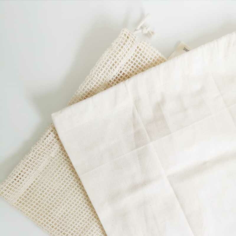 Organic Cotton Produce Bags Combo - GOTS Certified
