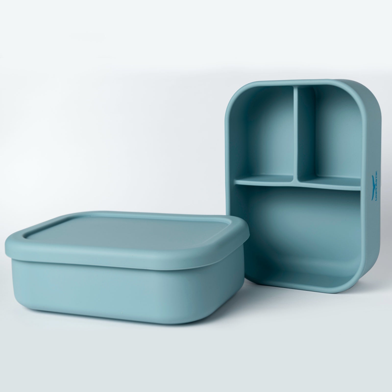 Rectangle Lunch Box with 3 Compartments - Baby Blue