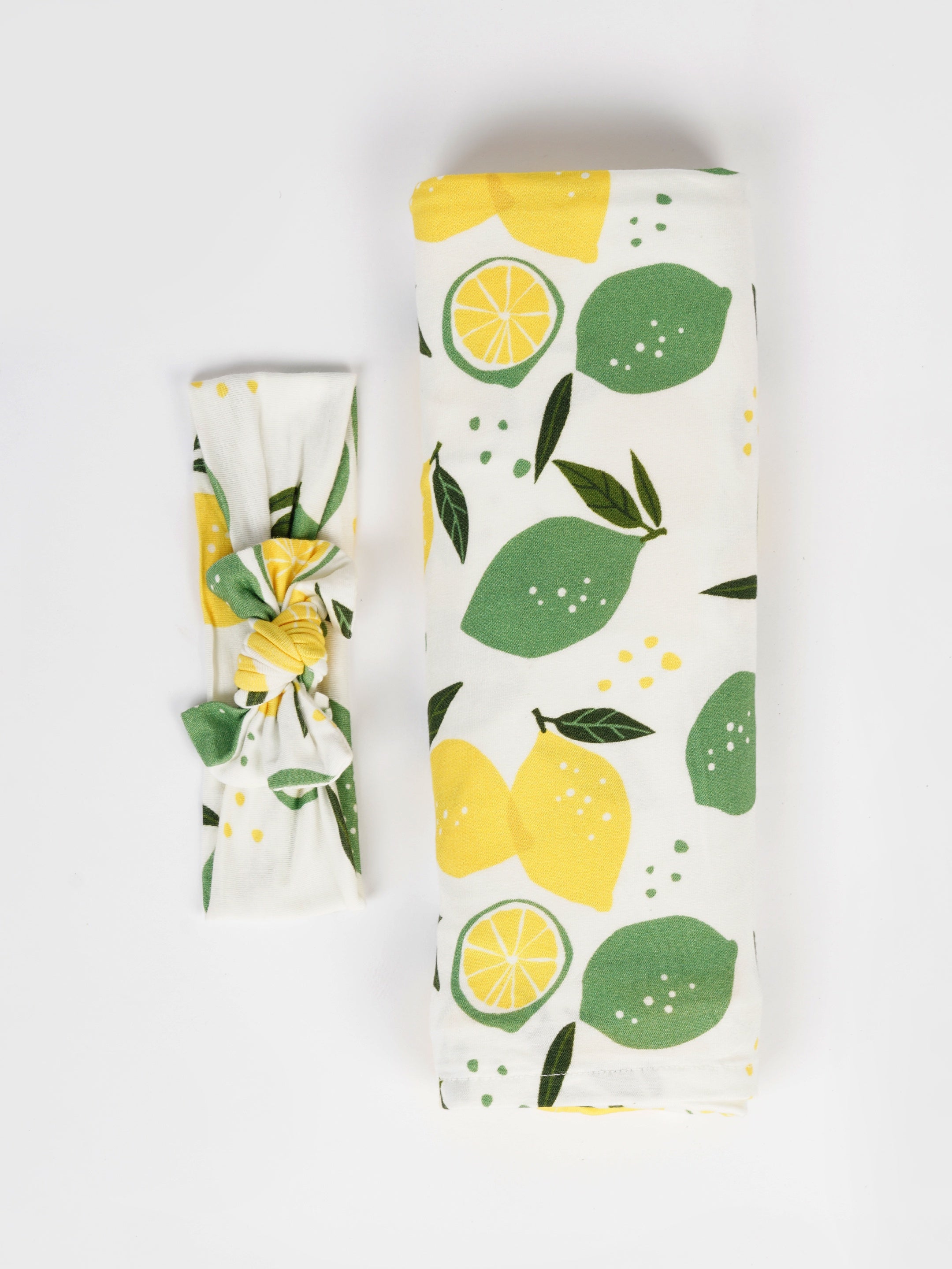 Lemon Angel Swaddle and Bow set | kids Fashion | The Green Collective SG