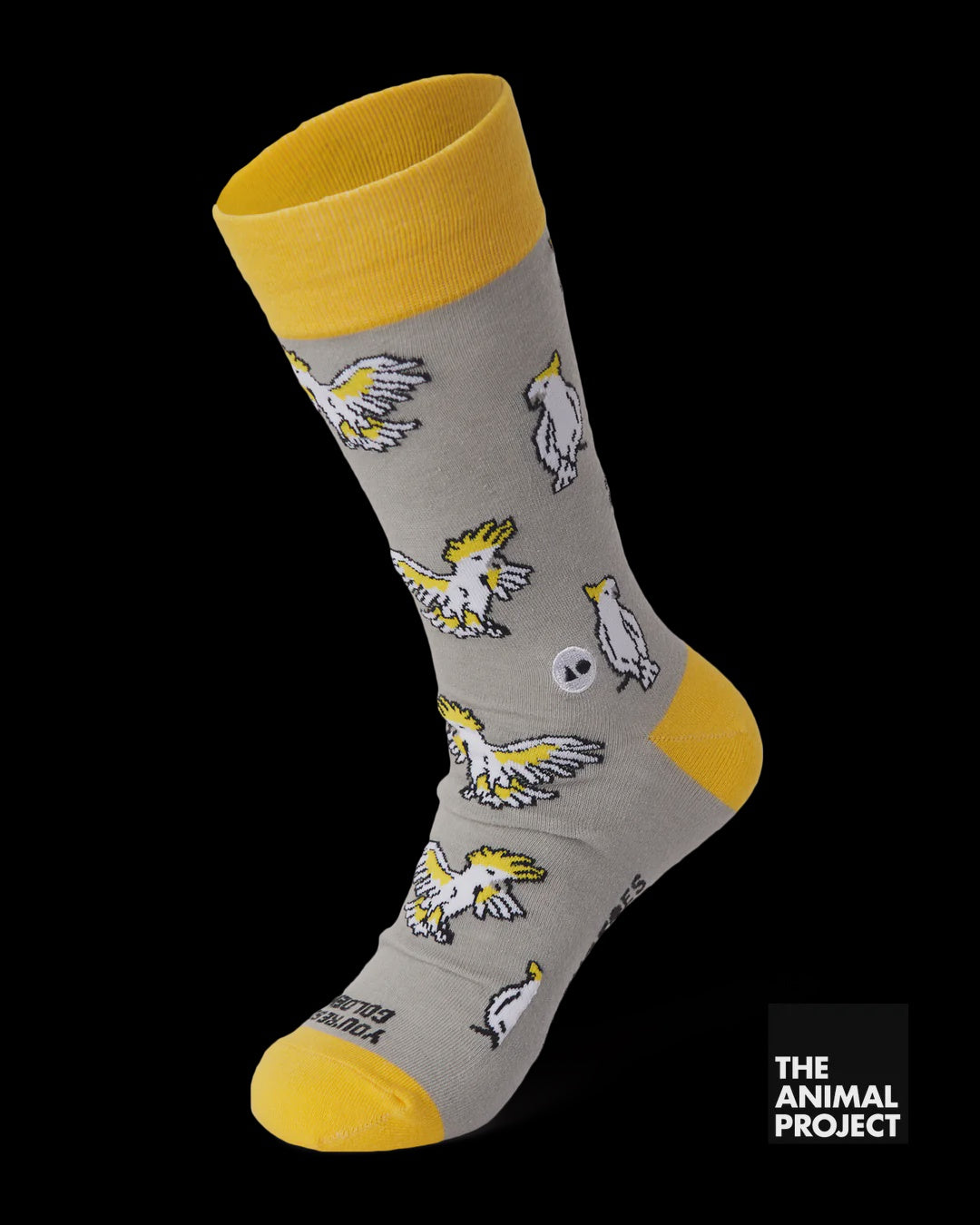 Talking Toes Golden Cockatoo One Size Crew Socks for Adults