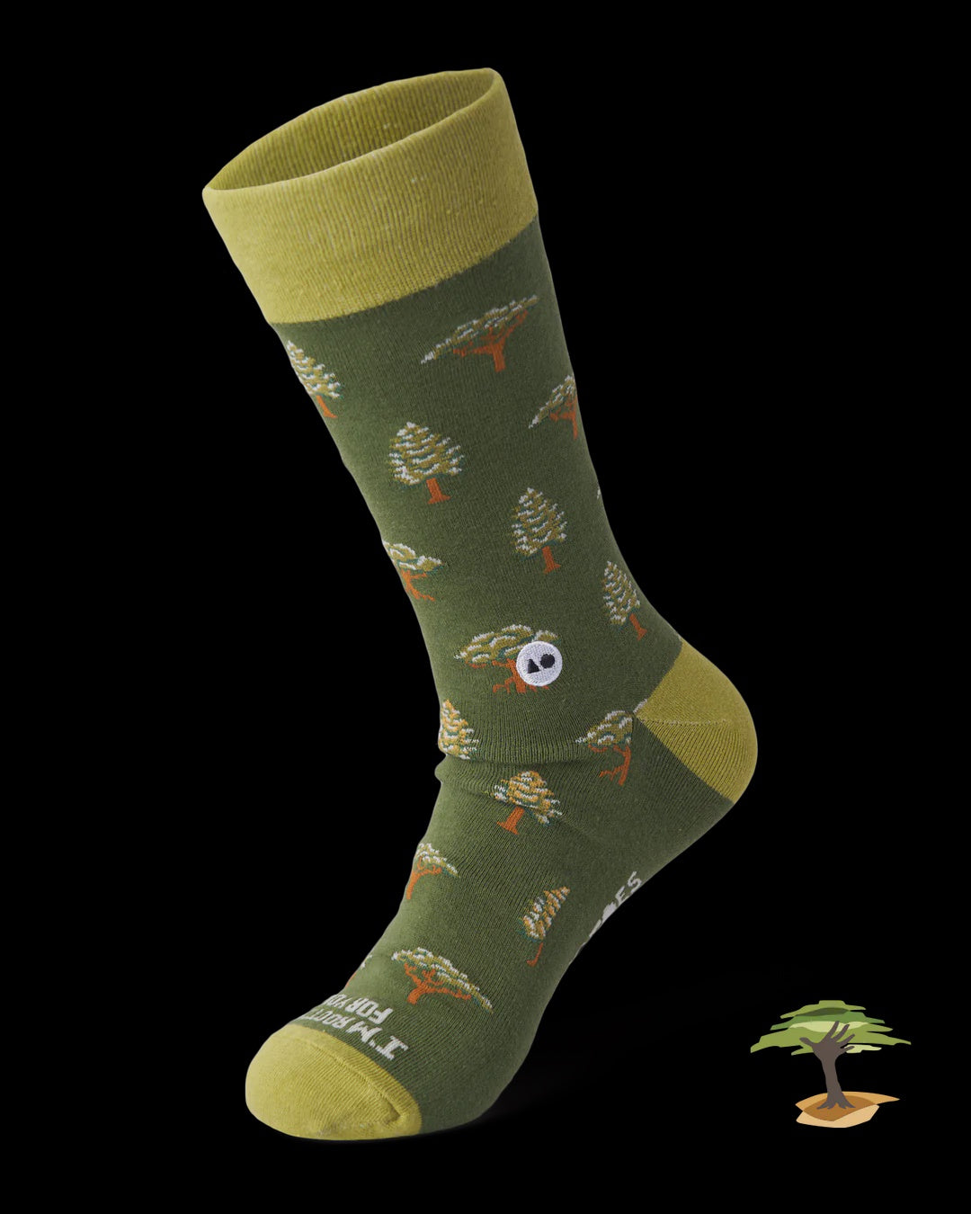 Talking Toes Rooting For Trees Crew Sock