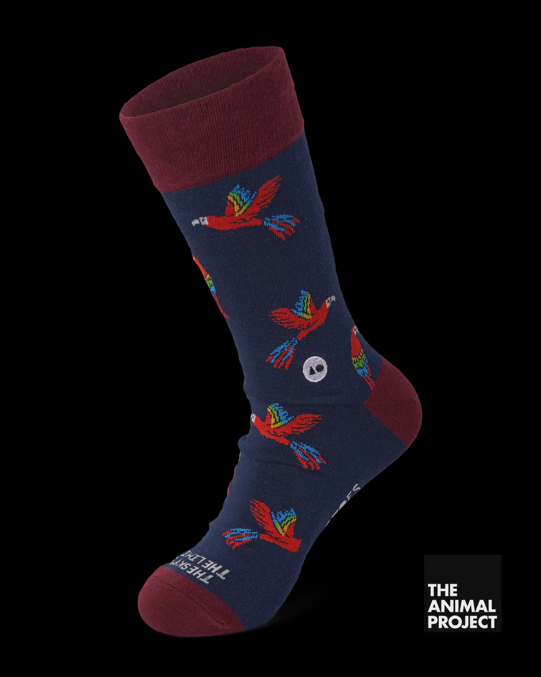 Talking Toes Soaring Macaw One Size Crew Socks for Adults
