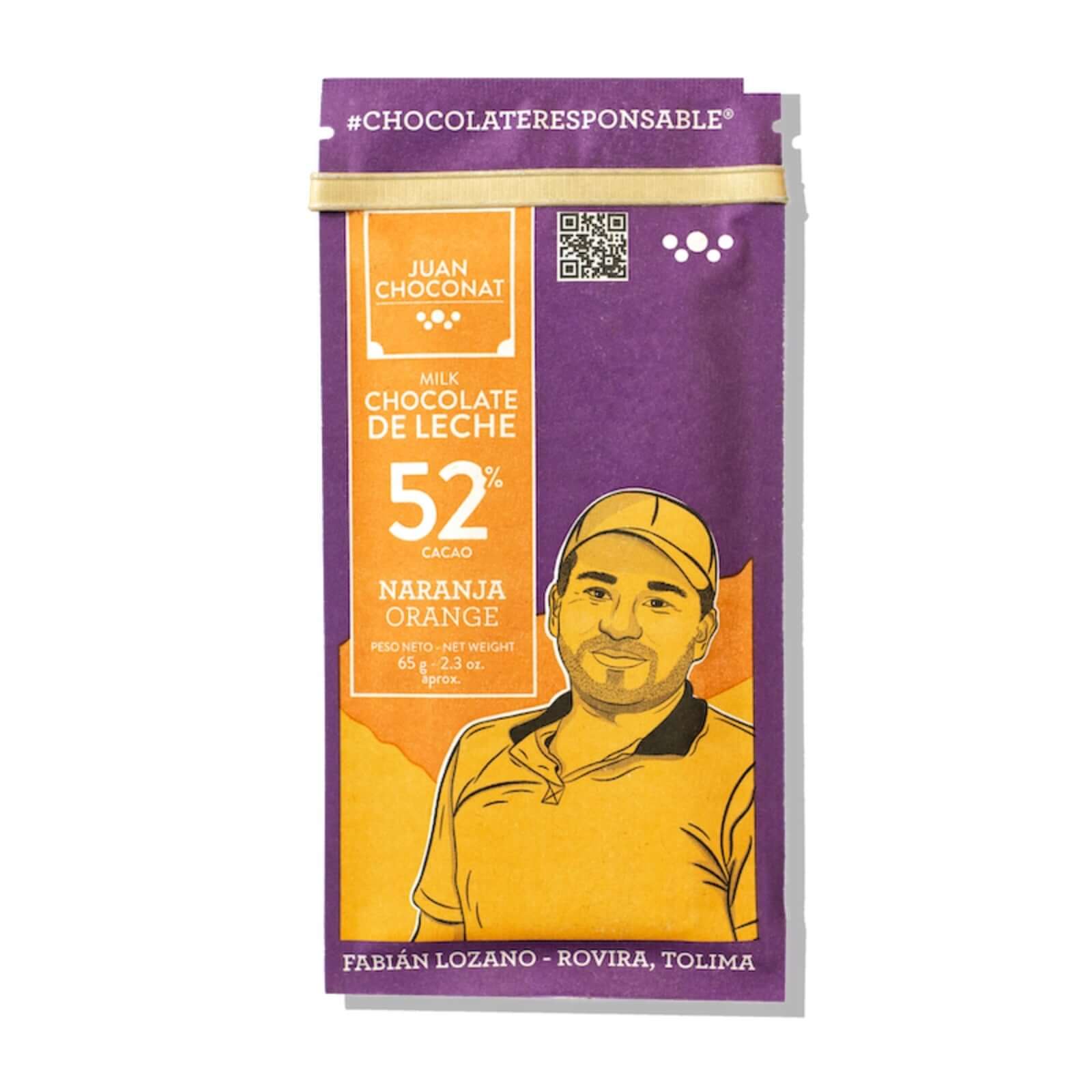 52% Orange Milk Chocolate 65g