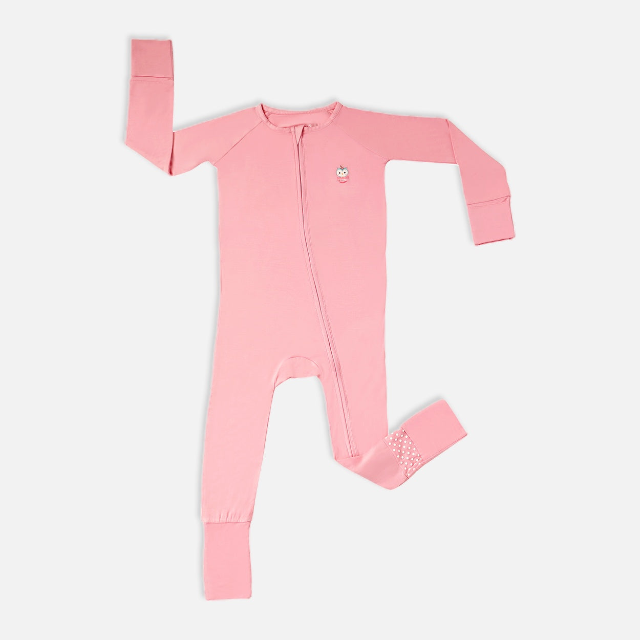 Signature Pink Long Sleeves Zippie | kids Fashion | The Green Collective SG