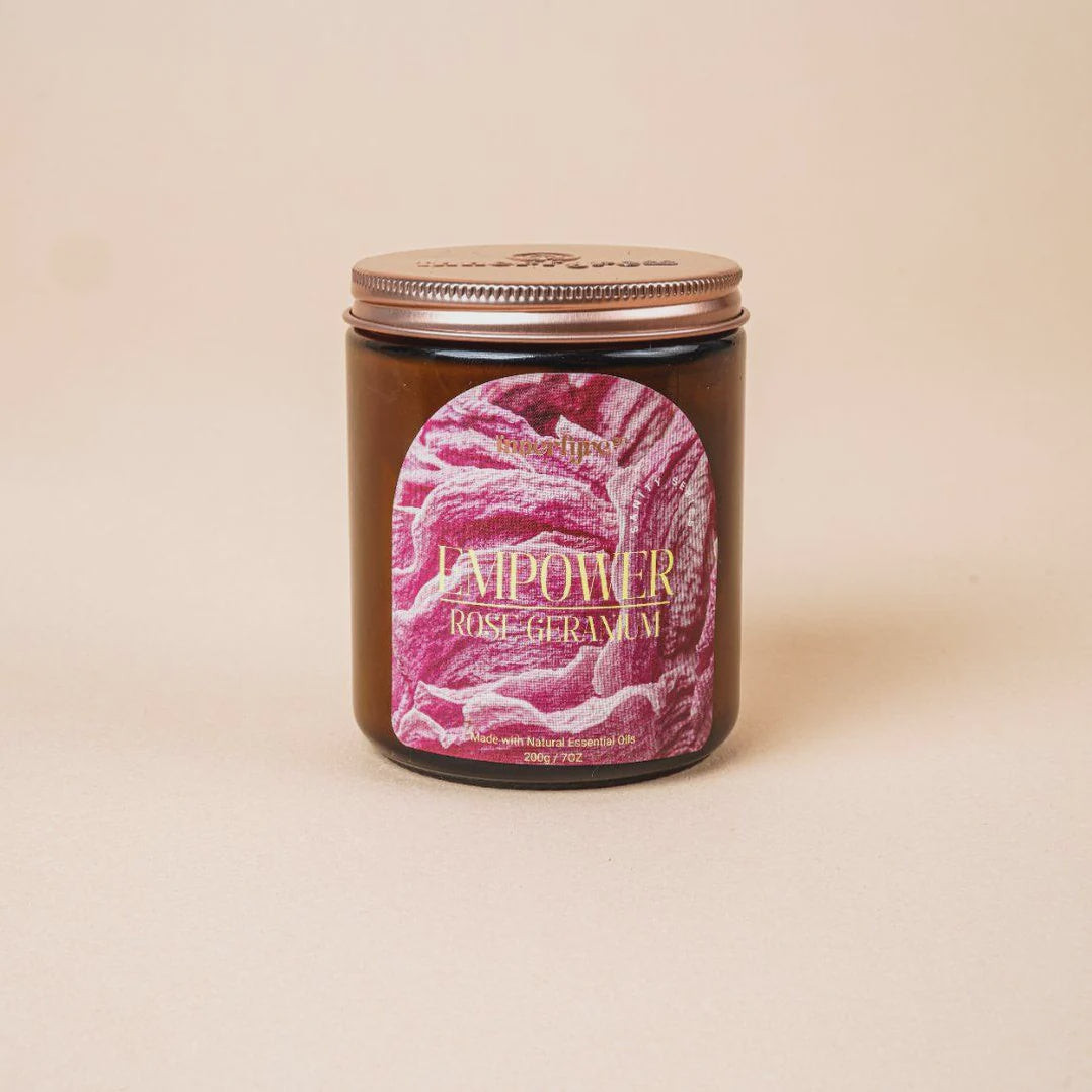 Innerfyre Co Rose Geranium Candle | Buy at The Green Collective