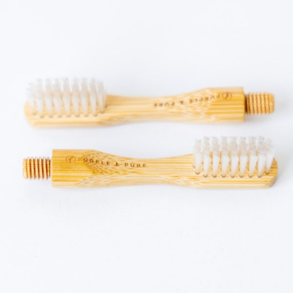 Replaceable Bamboo Toothbrush Aluminum Handle – Plant Based Bristles