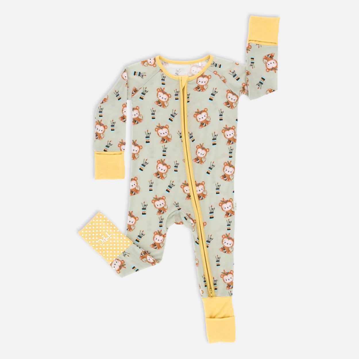Monkute Long Sleeves Zippie | kids Fashion | The Green Collective SG