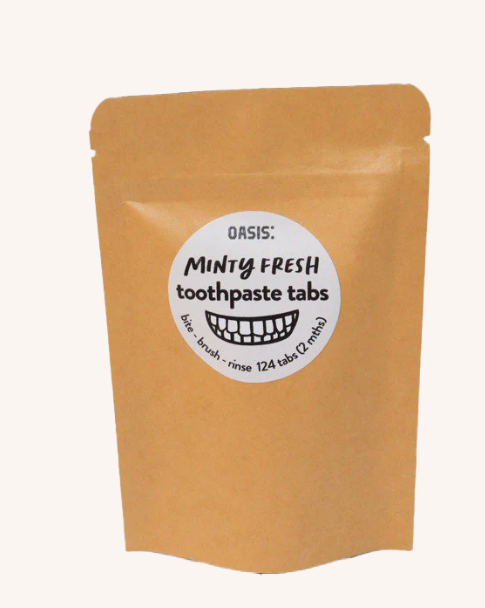 Fluoride-Free Minty Fresh Toothpaste Tabs - 2 Month's Supply (124 tabs)