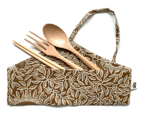 Wooden cutlery set (Fork spoon chopsticks)