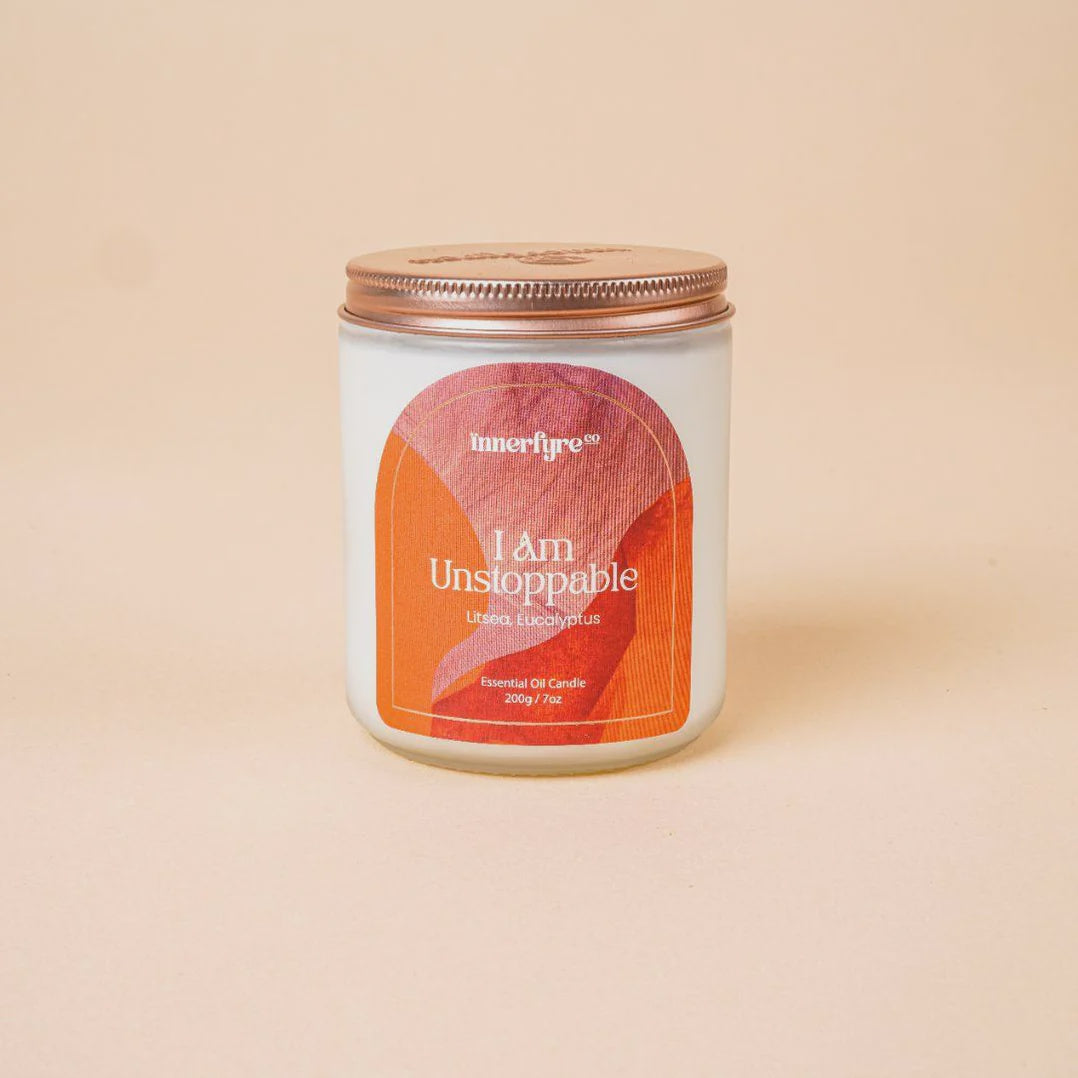 I AM UNSTOPPABLE Candle: Peppermint, Blood Orange, Sage