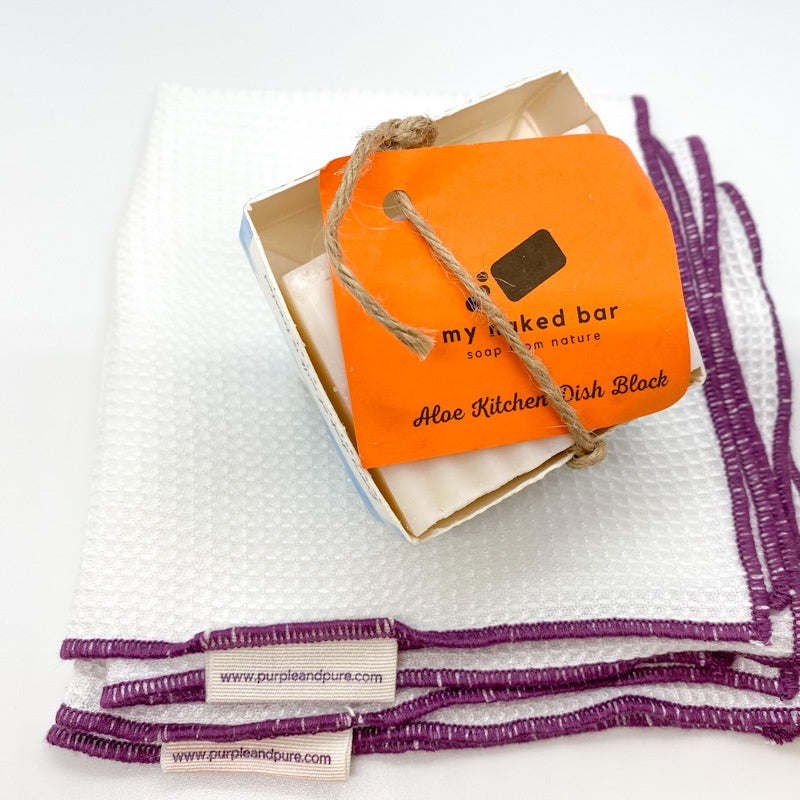 Purple & Pure Dish Washing Bundle | Available at The Green Collective